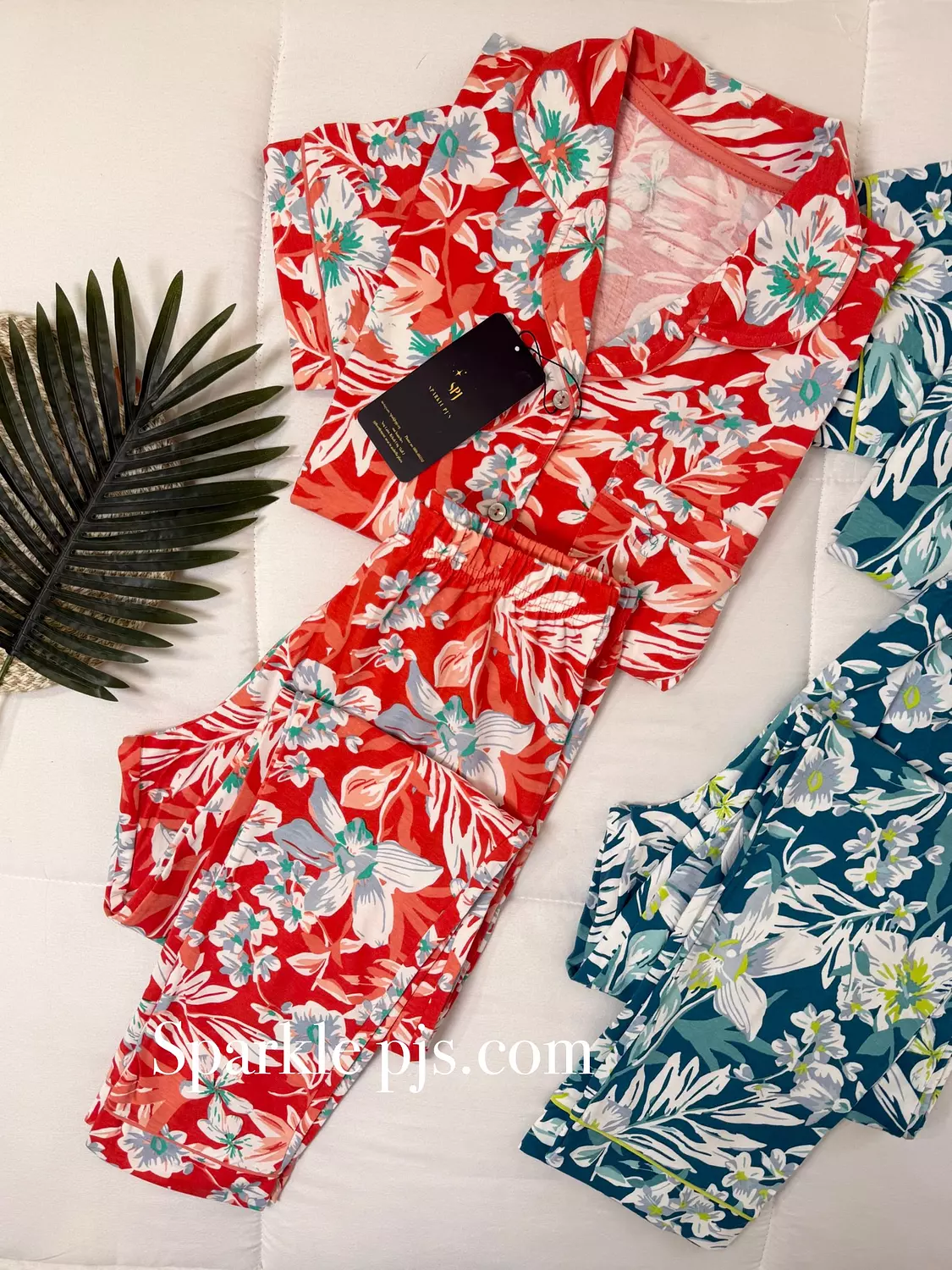 Tropical floral pajamas  hover image