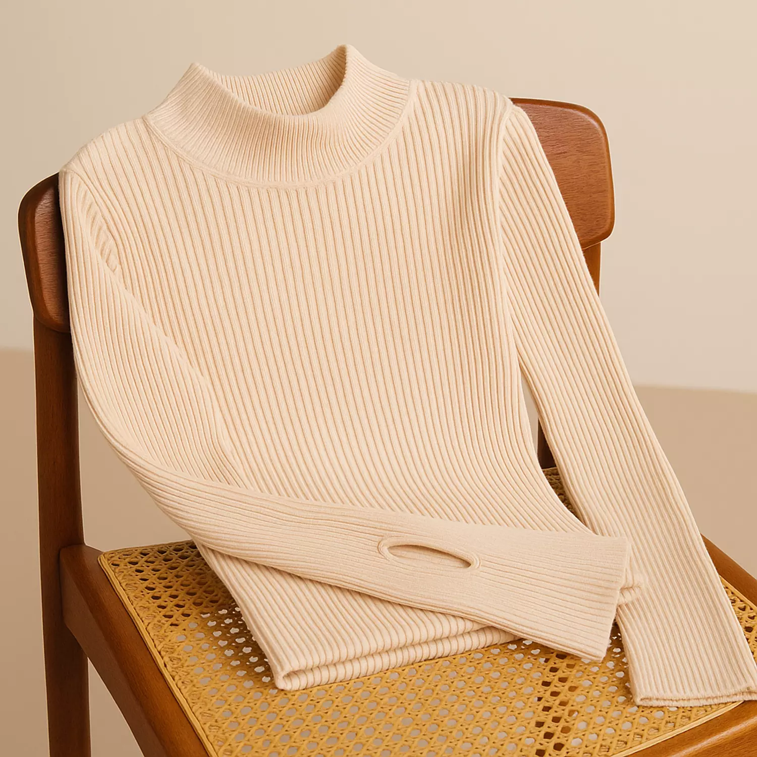 Basic High Neck With Thumb-Hole hover image