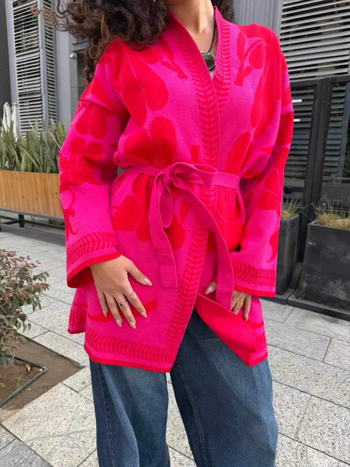 Pinky knit cardigan  4