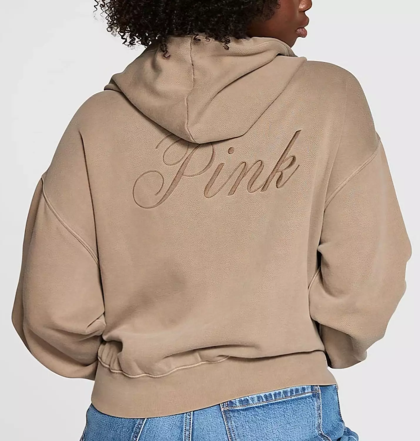 A full-zip hoodie with a relaxed, oversized fit and dropped shoulders for a casual look. hover image