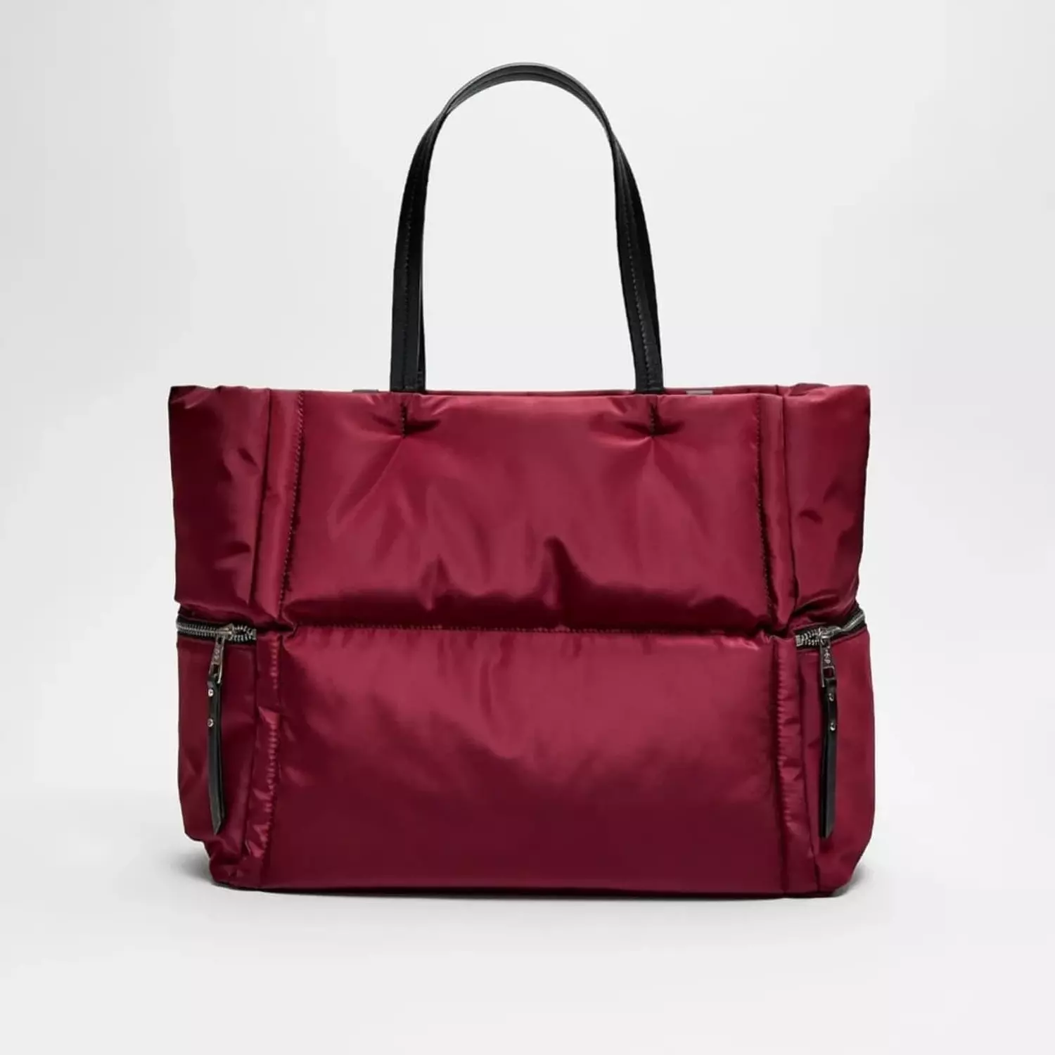 Burgandy Waterproof bag with strap hand image