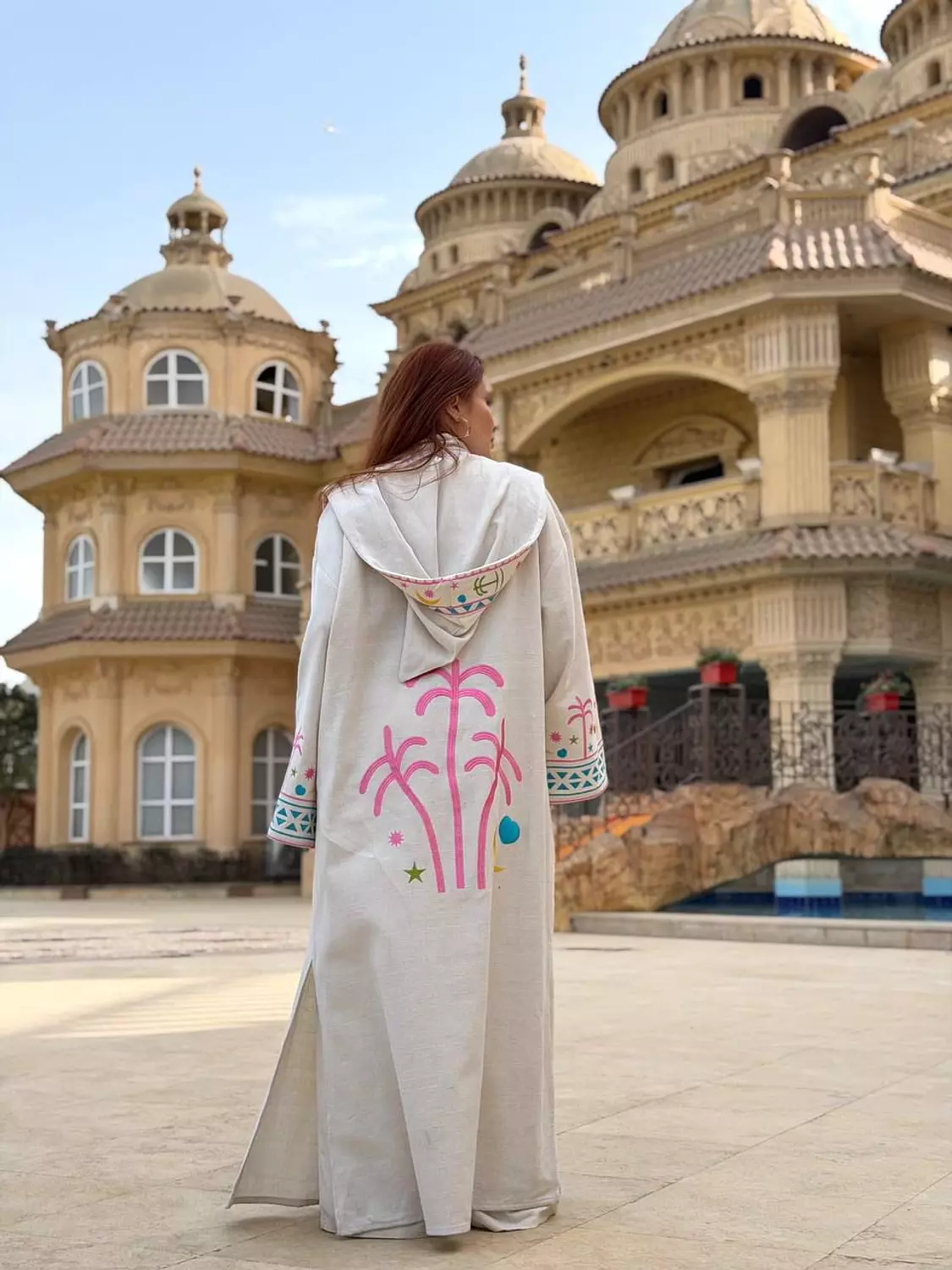 biege nakhla kaftan hover image