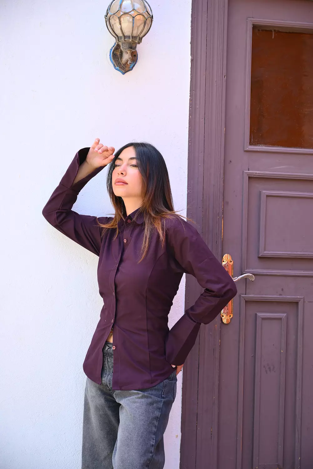 Casual  Slim Shirt with Ribbons 2