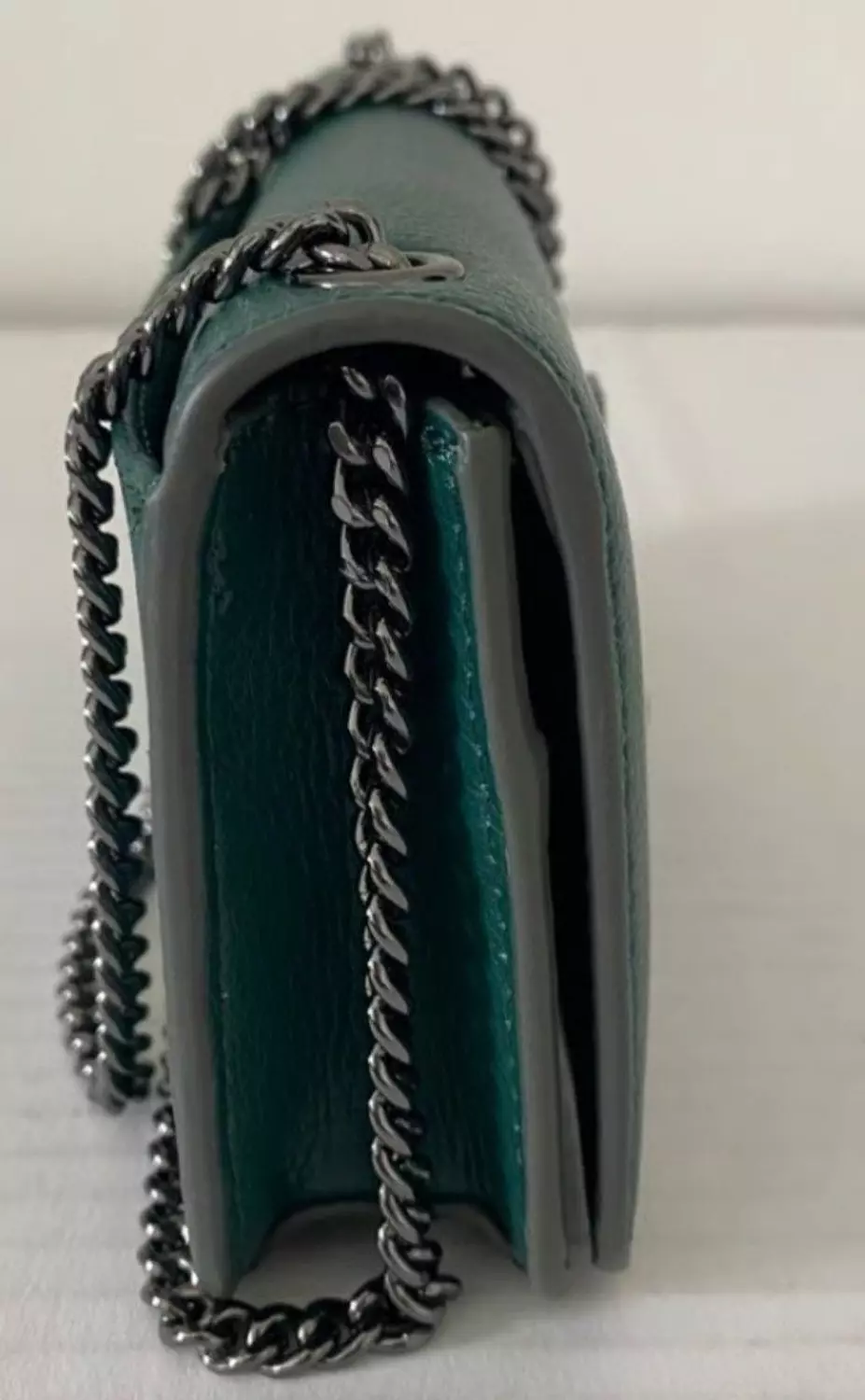 Crossbody pebbled leather bag KARL LAGERFELD emerald green  3