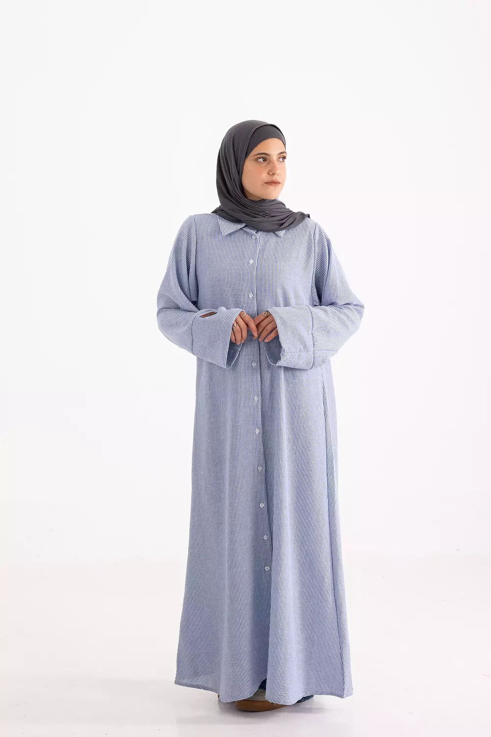Oversized Long Striped Shirt hover image