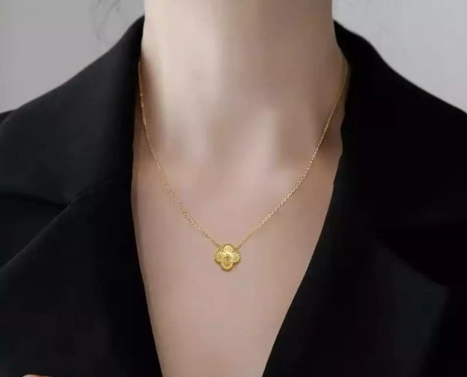 Gold Vancleef Necklace hover image