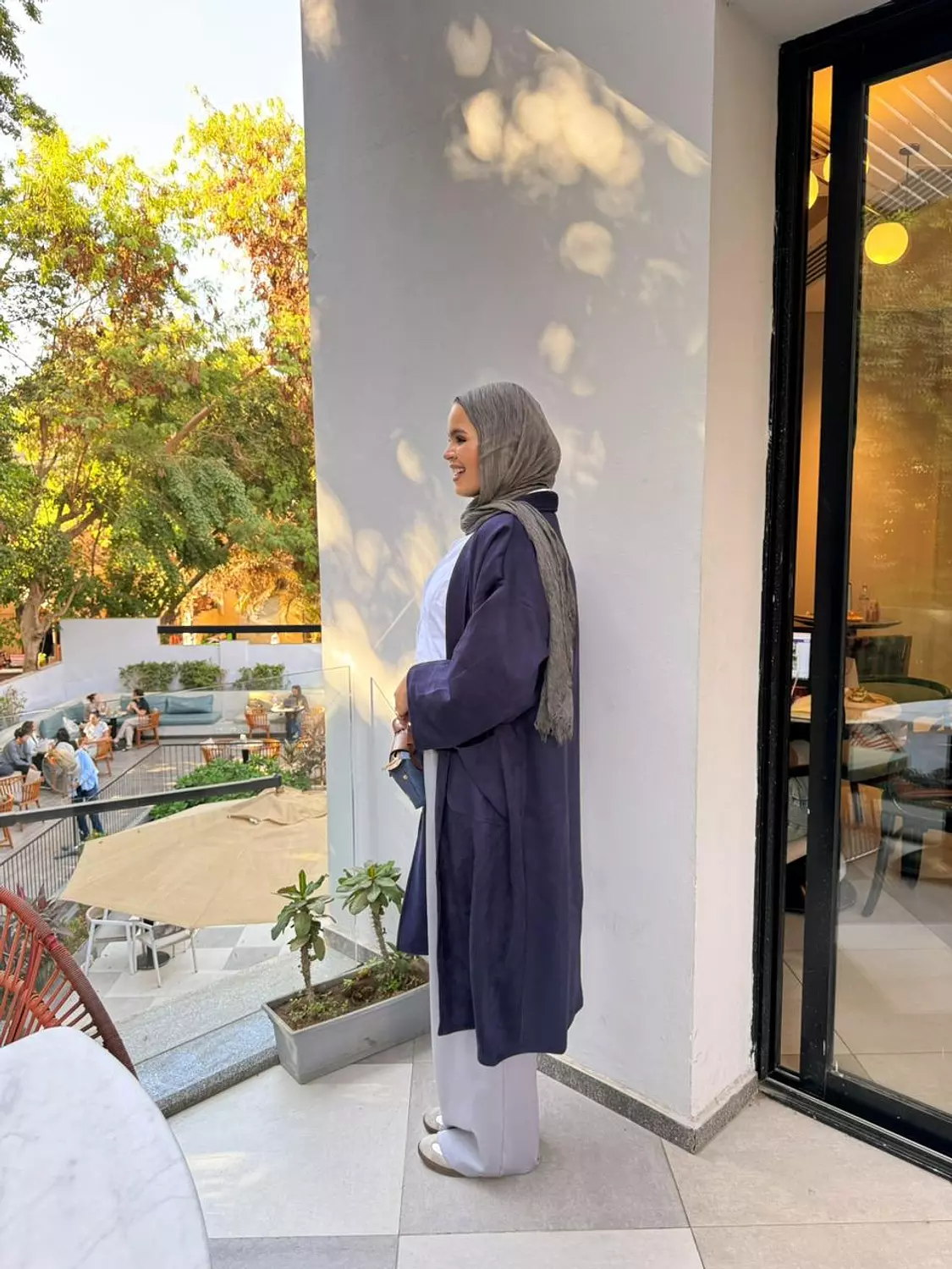 Long cardigan Navy hover image