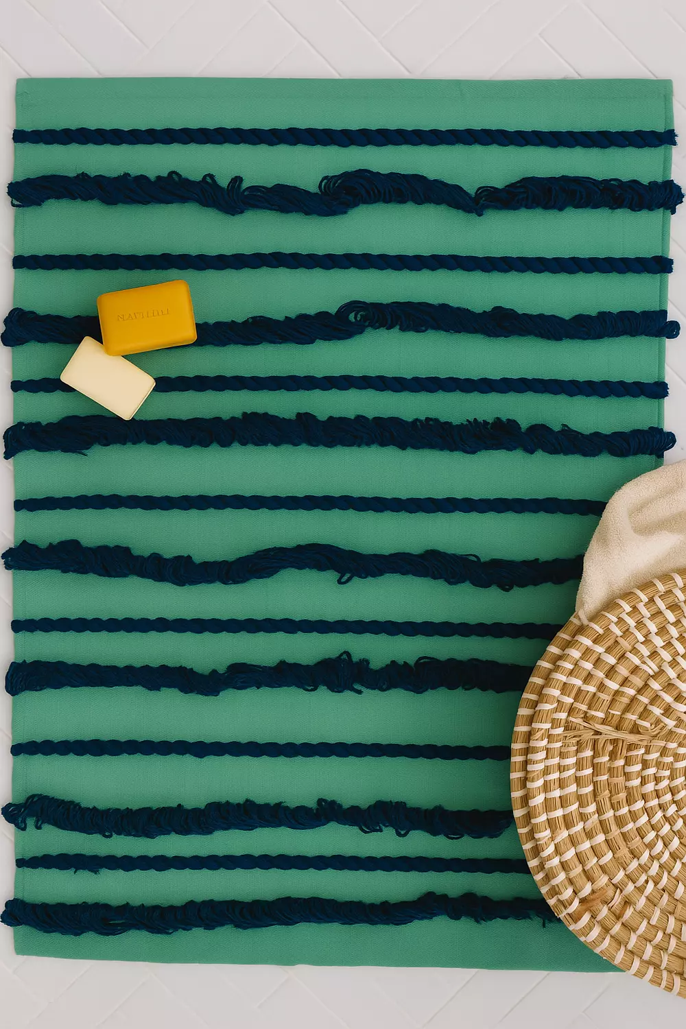 Theban Indigo Bath Mat 2