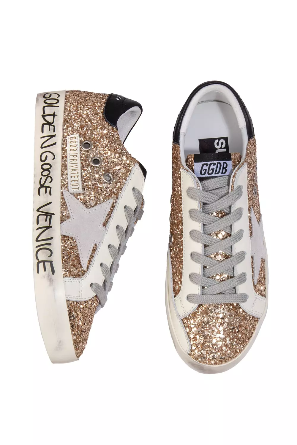 Golden Goose Super-Star Rose Gold Glitter image