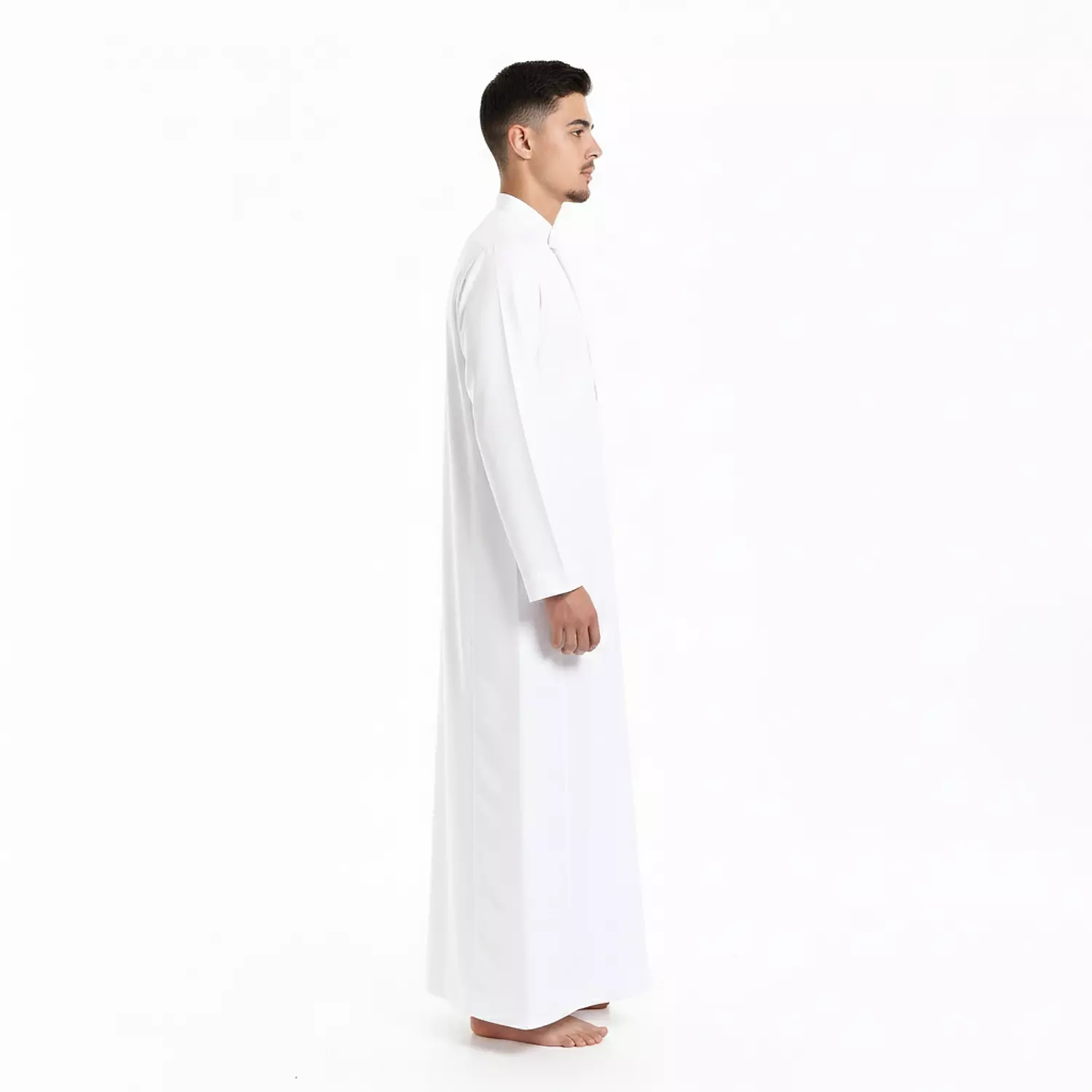 Shorto Kids Galabeya Plained - Half Collar - 2690 - White 2 2