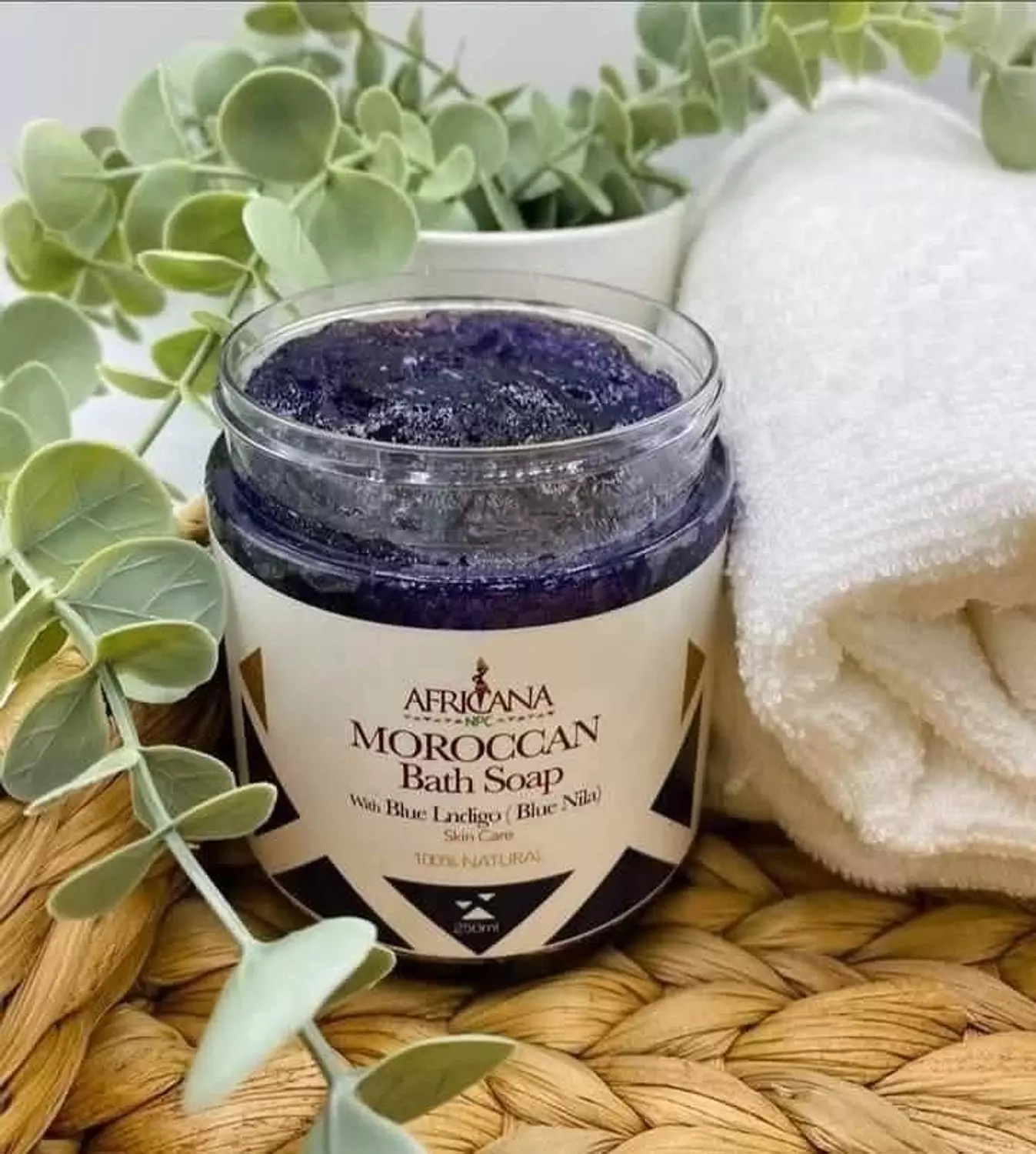 Africana Moroccan Bath Soap  - Blue Nila  1