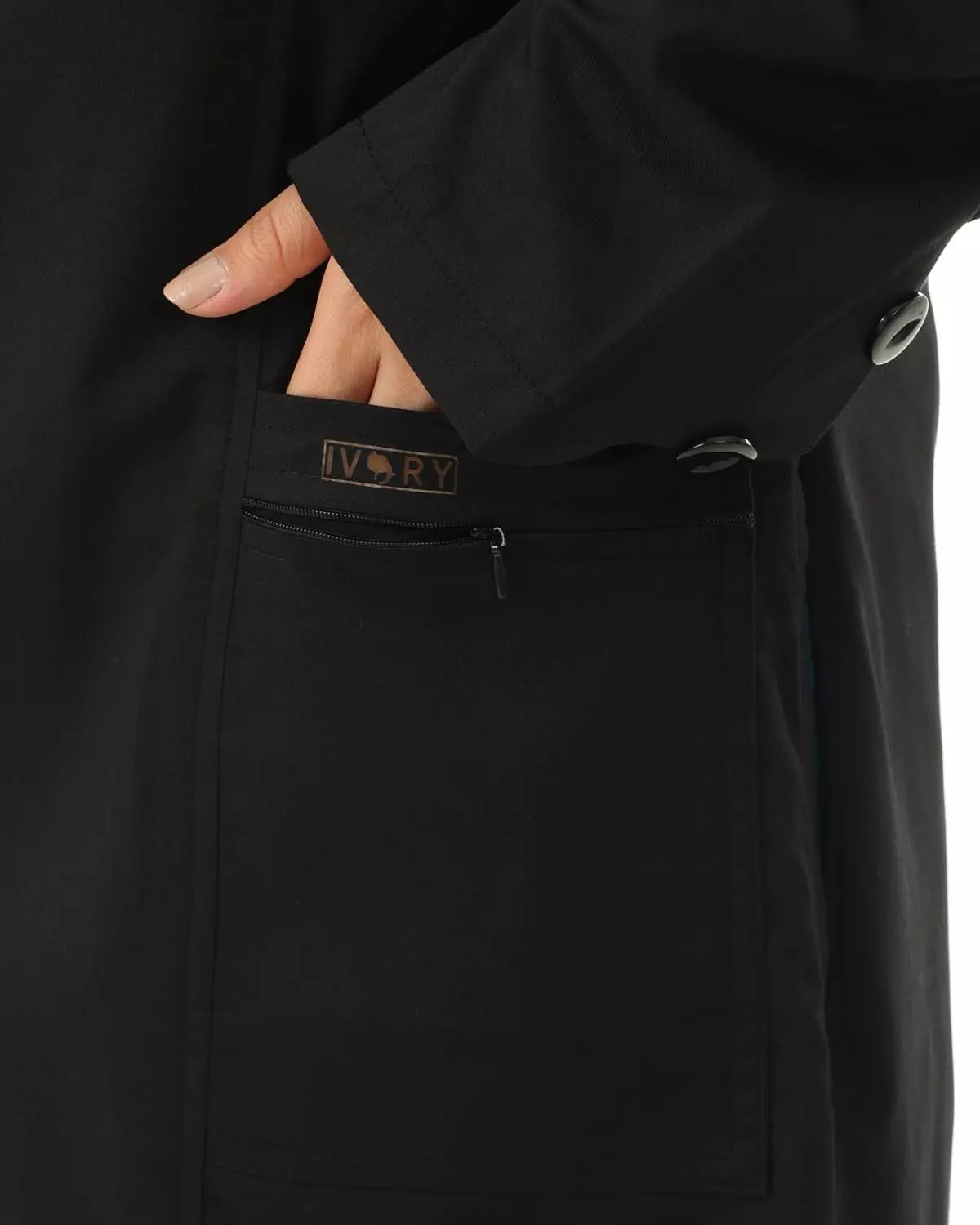 Black Elegance Lab Coat Short 7