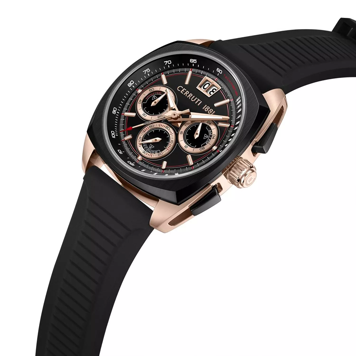 Cerruti 1881 Rose Gold Black Chronograph CIWGO0085102 1