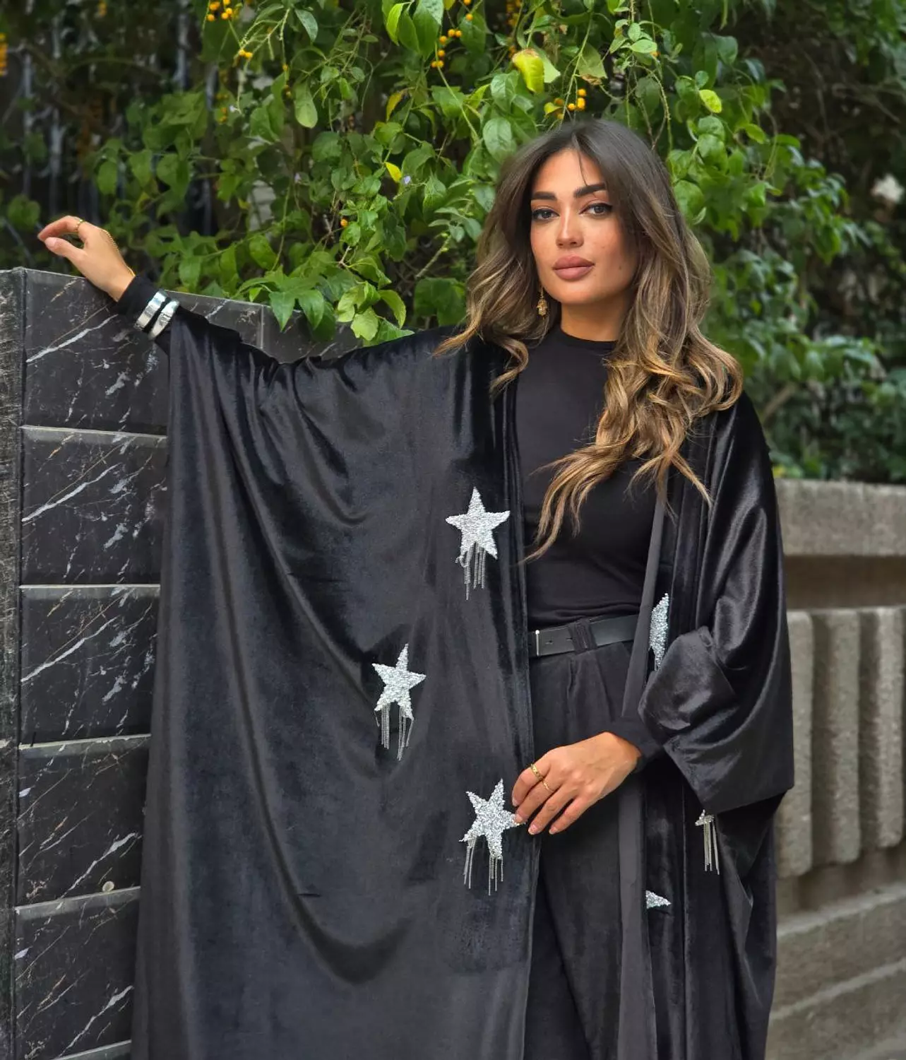 Silver Star Velvet Kaftan hover image