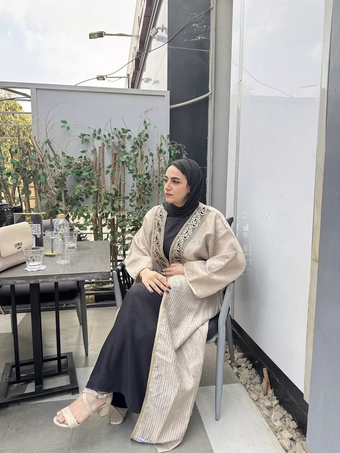 Hayah Abaya In Ivory 1