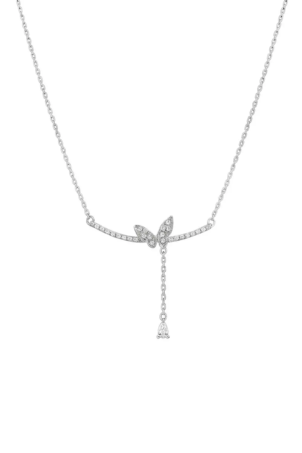 Silver Necklace Butterfly 1