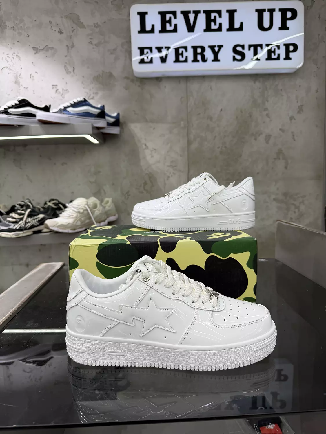 A Bathing Ape Bape Sta Triple White patnet 6