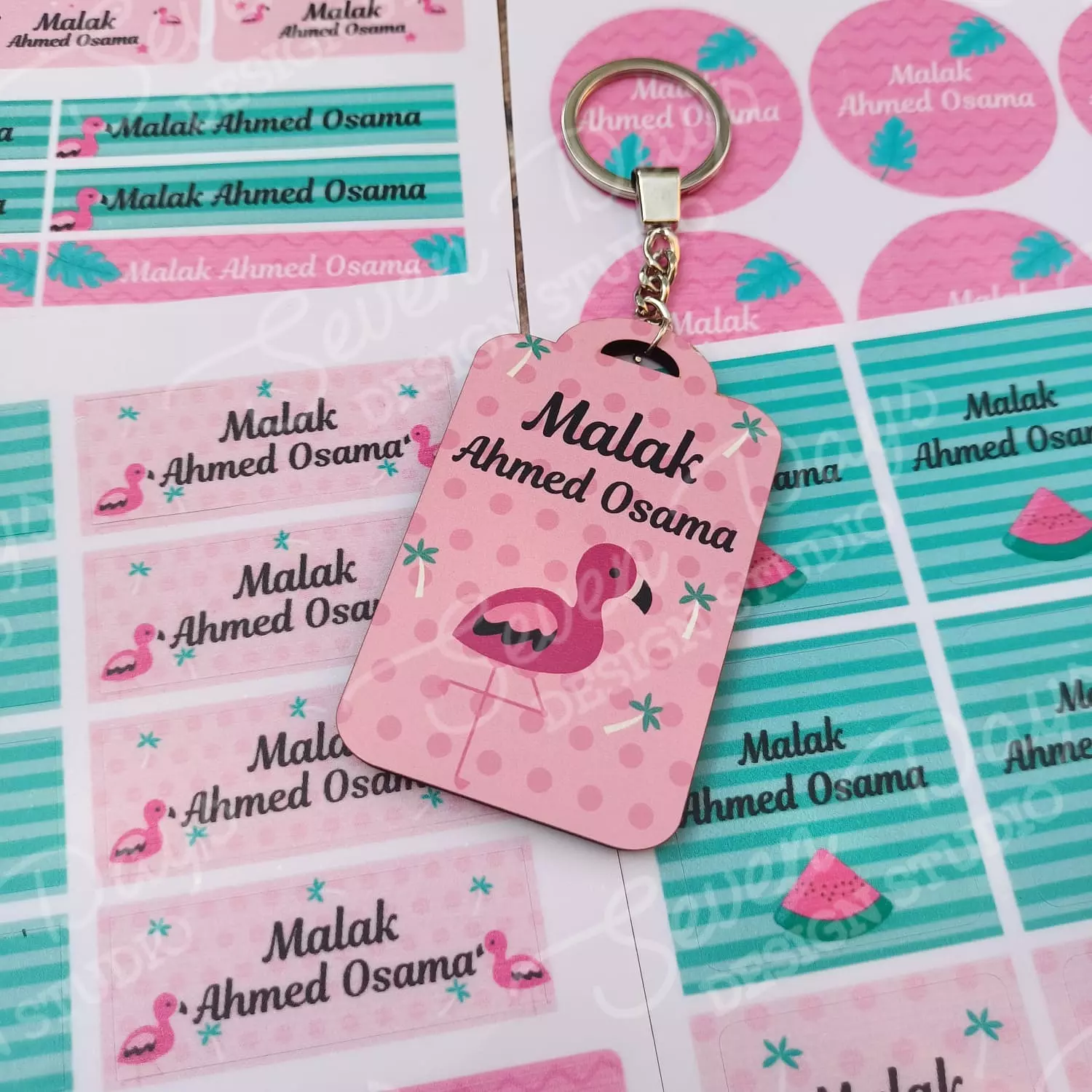 Flamingo School Labels 5