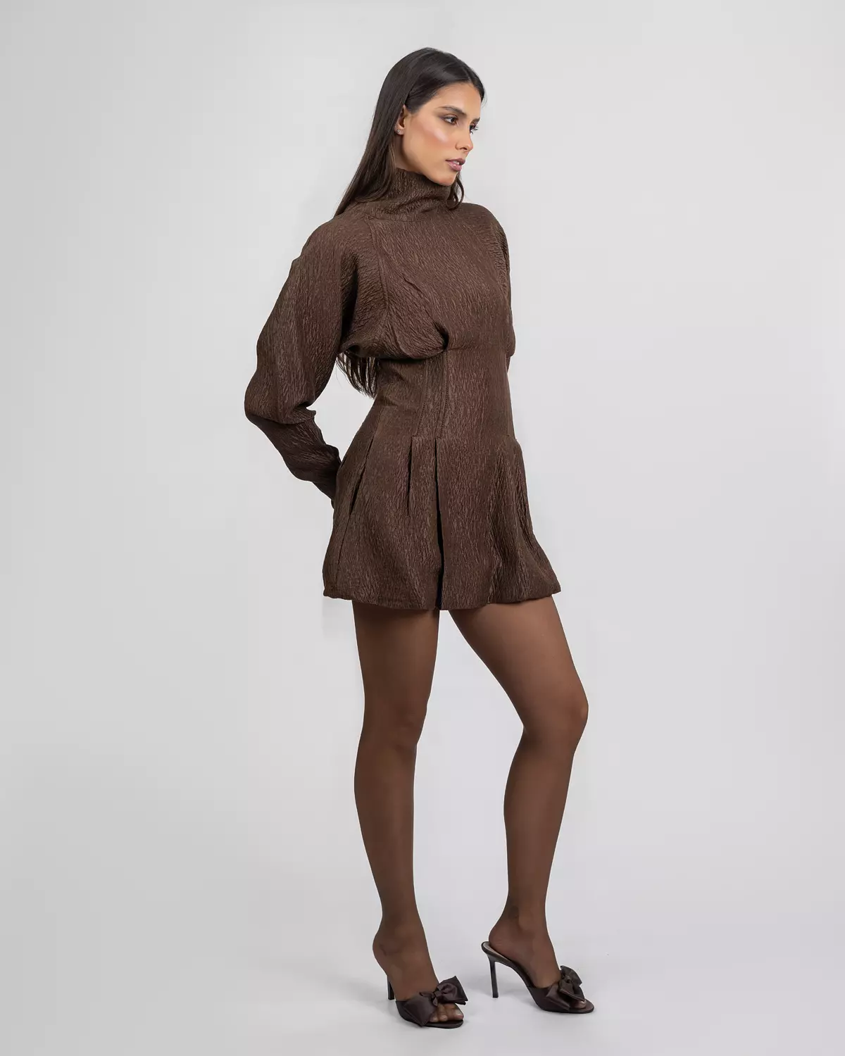 Micro Balloon Mini Dress 2