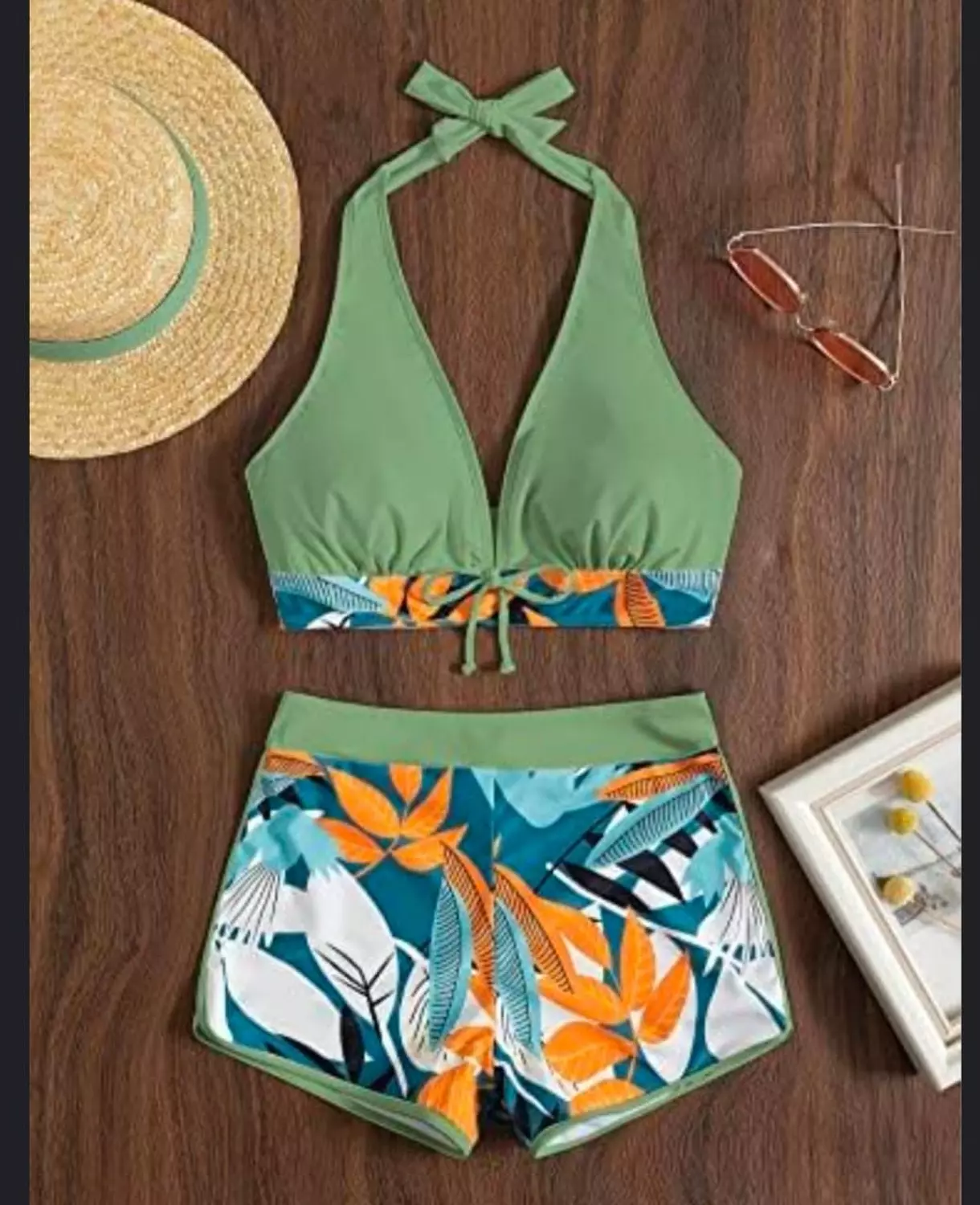 Ment green swimwear  image