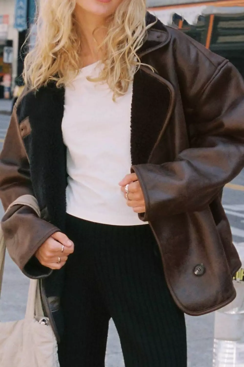 Oversized Teddy Fur Bomber 4