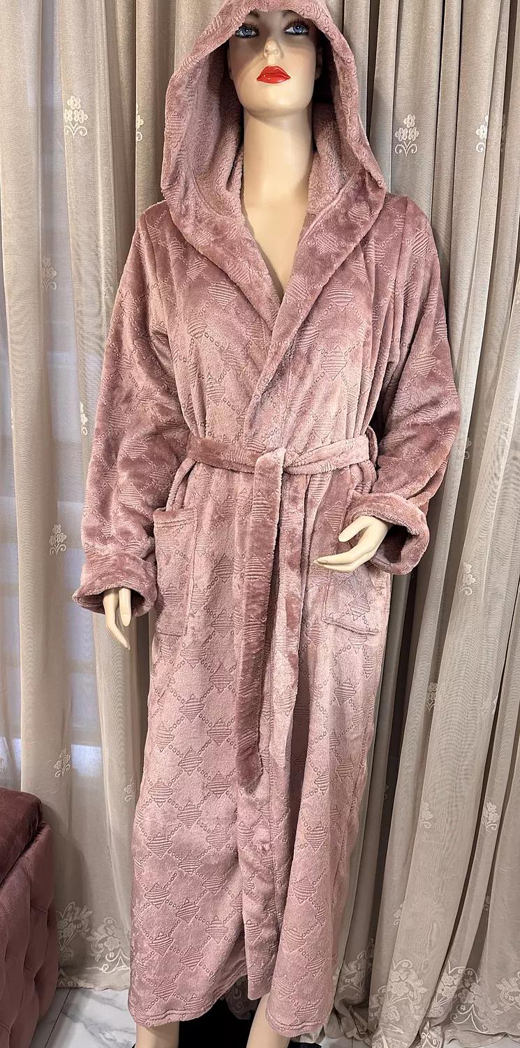 Rosewood long hoodie Robe 1