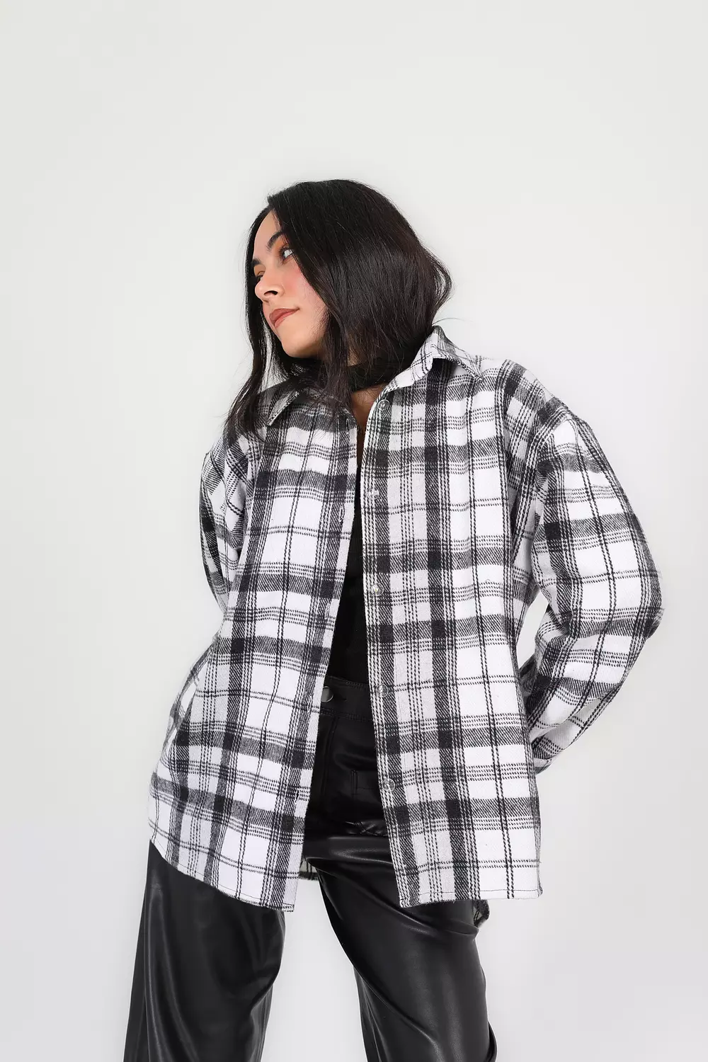 Oversize Plaid Shirt 4