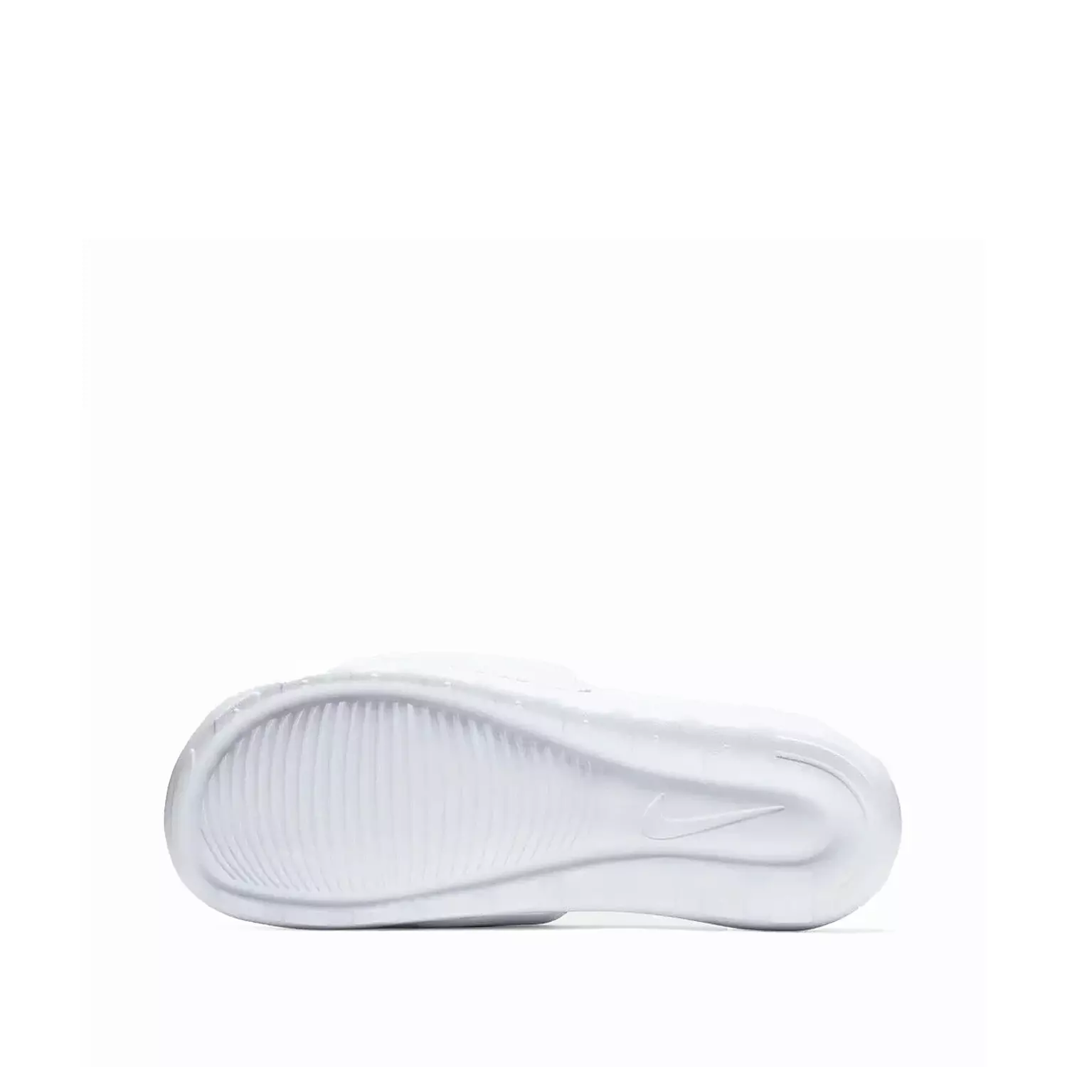 Nike Victori One slide in white with a black logo 2