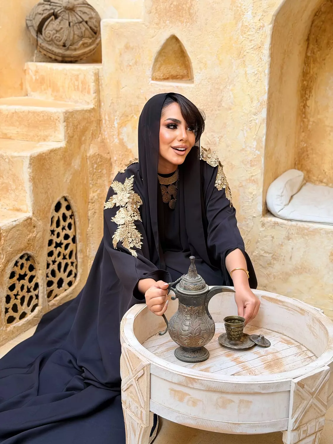 The Najma Bisht In royal Black