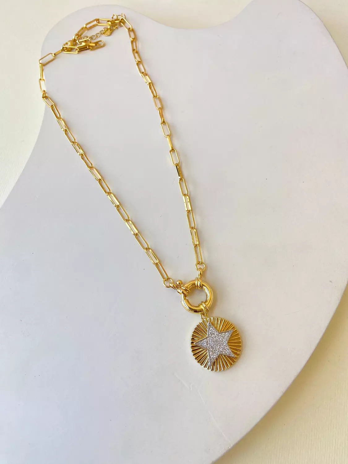 Silvered star necklace  image