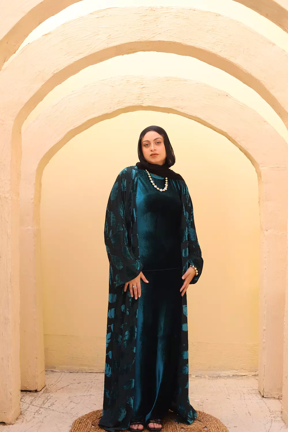Velvet Leaves Kaftan  5