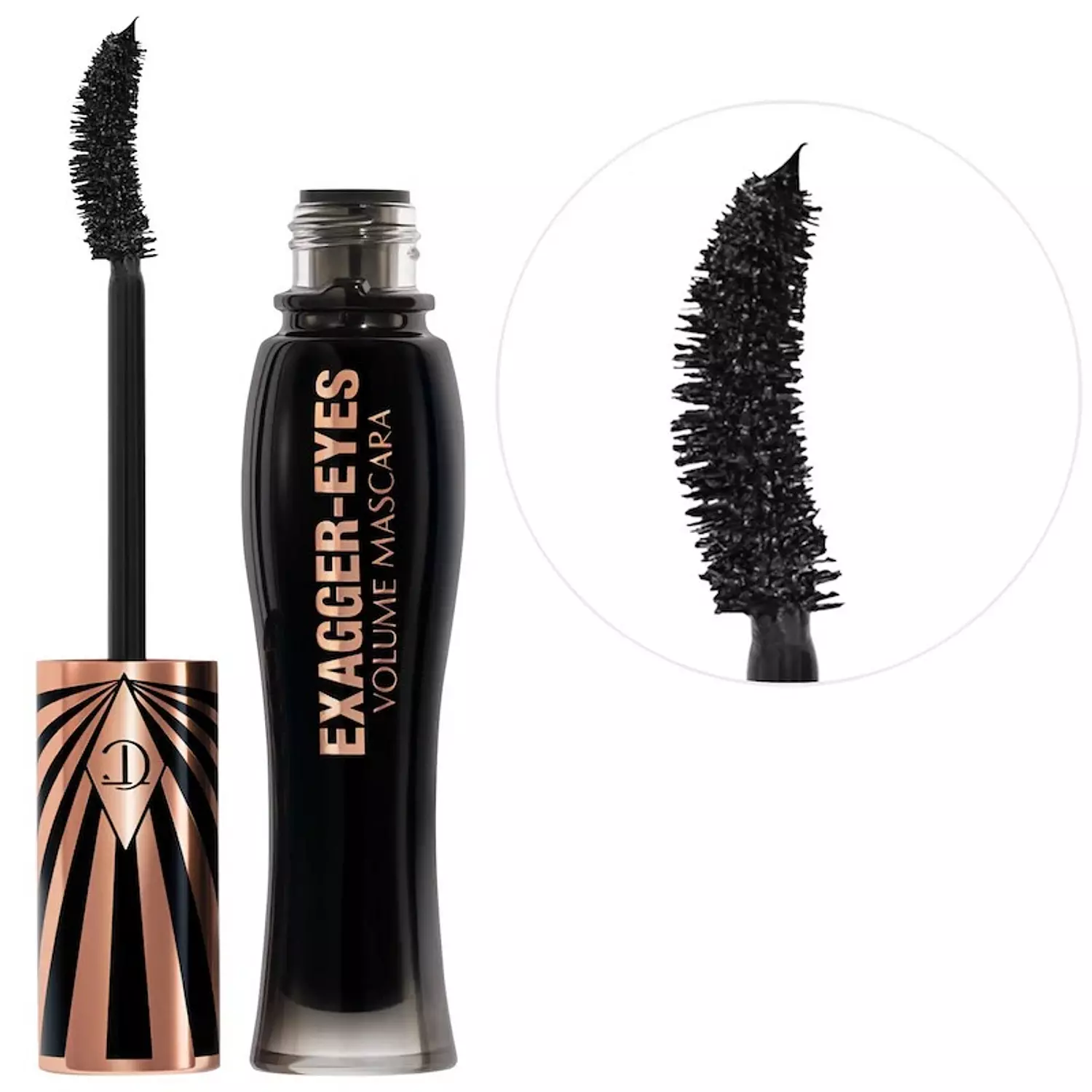 CHARLOTTE TILBURY Charlotte Tilbury Exagger-eyes Volumizing and Curling Mascara Mini 2ML 1