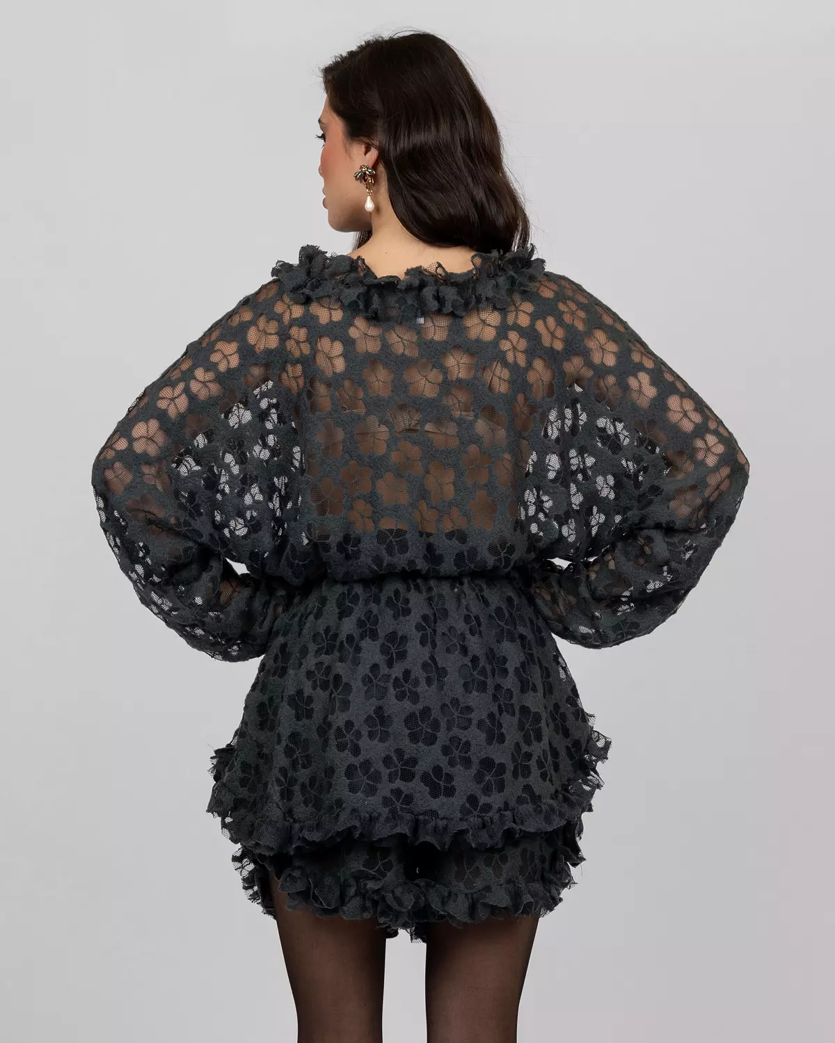 Oversized Top & Loose-Fit Shorts Set - Dark Petroleum Green Tricot 6