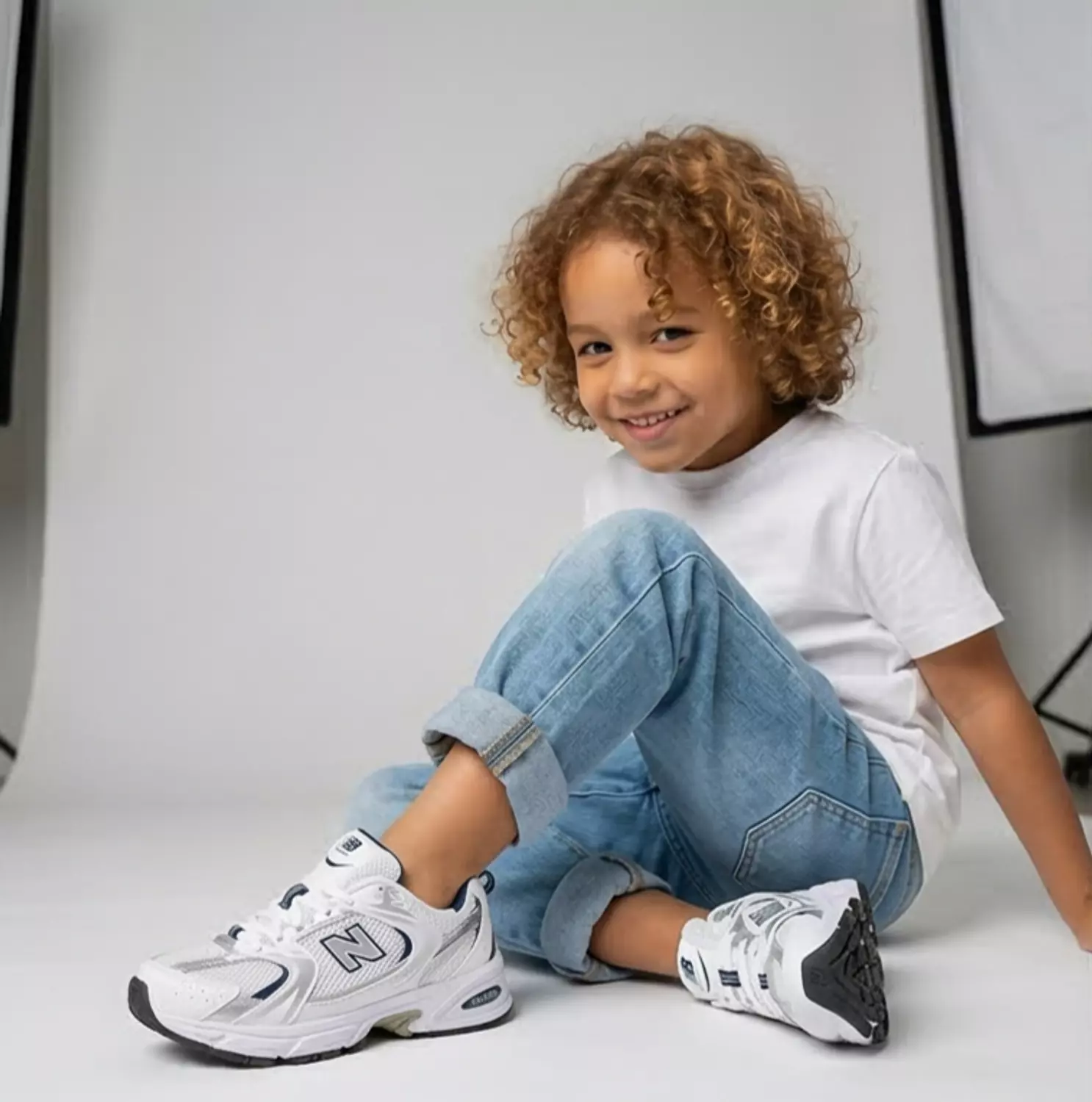 New Balance 530 White Silver Navy-Kids (scotch) 2