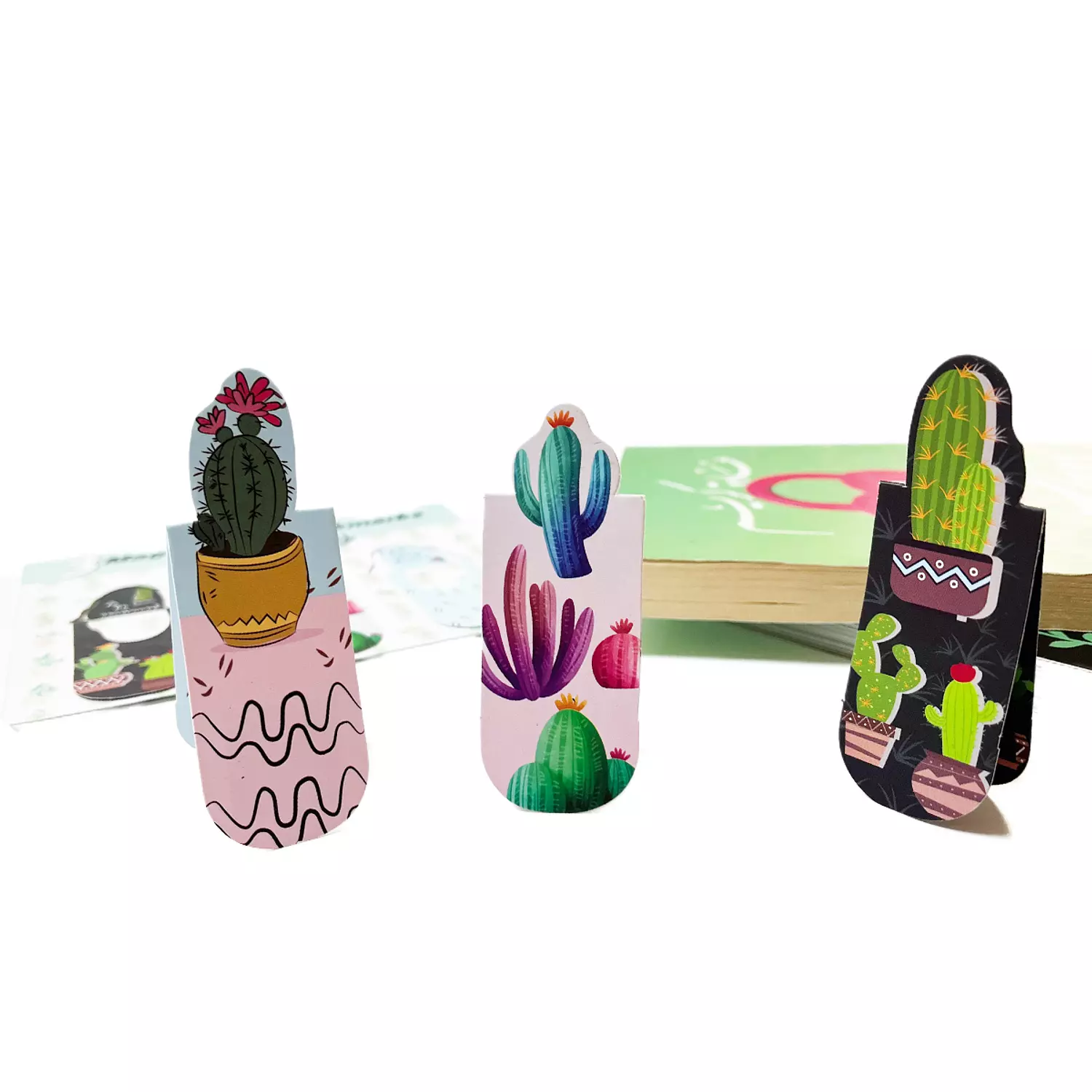 Memo  Magnetic Bookmarks "Cactus" (3 pcs) image