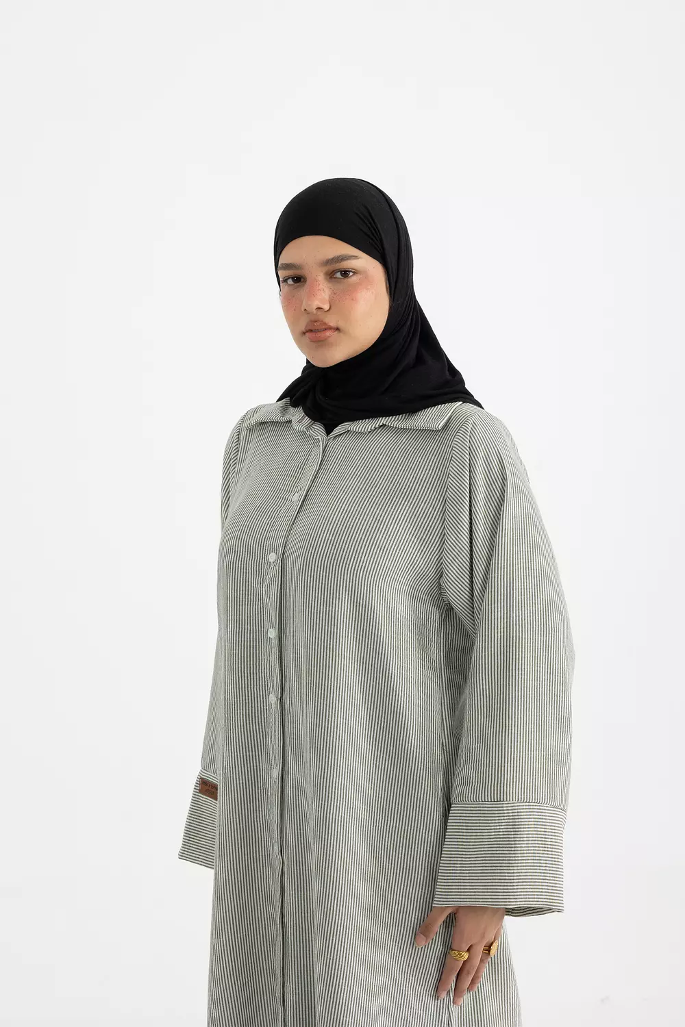 Oversized Long Striped Shirt 4