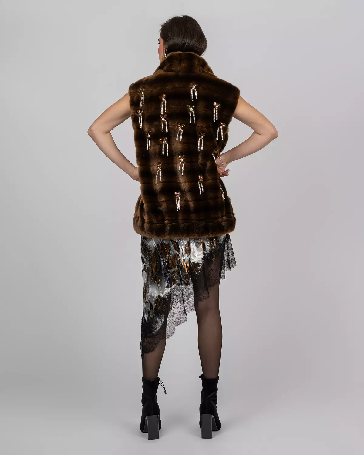 Brown Faux Fur Vest 2