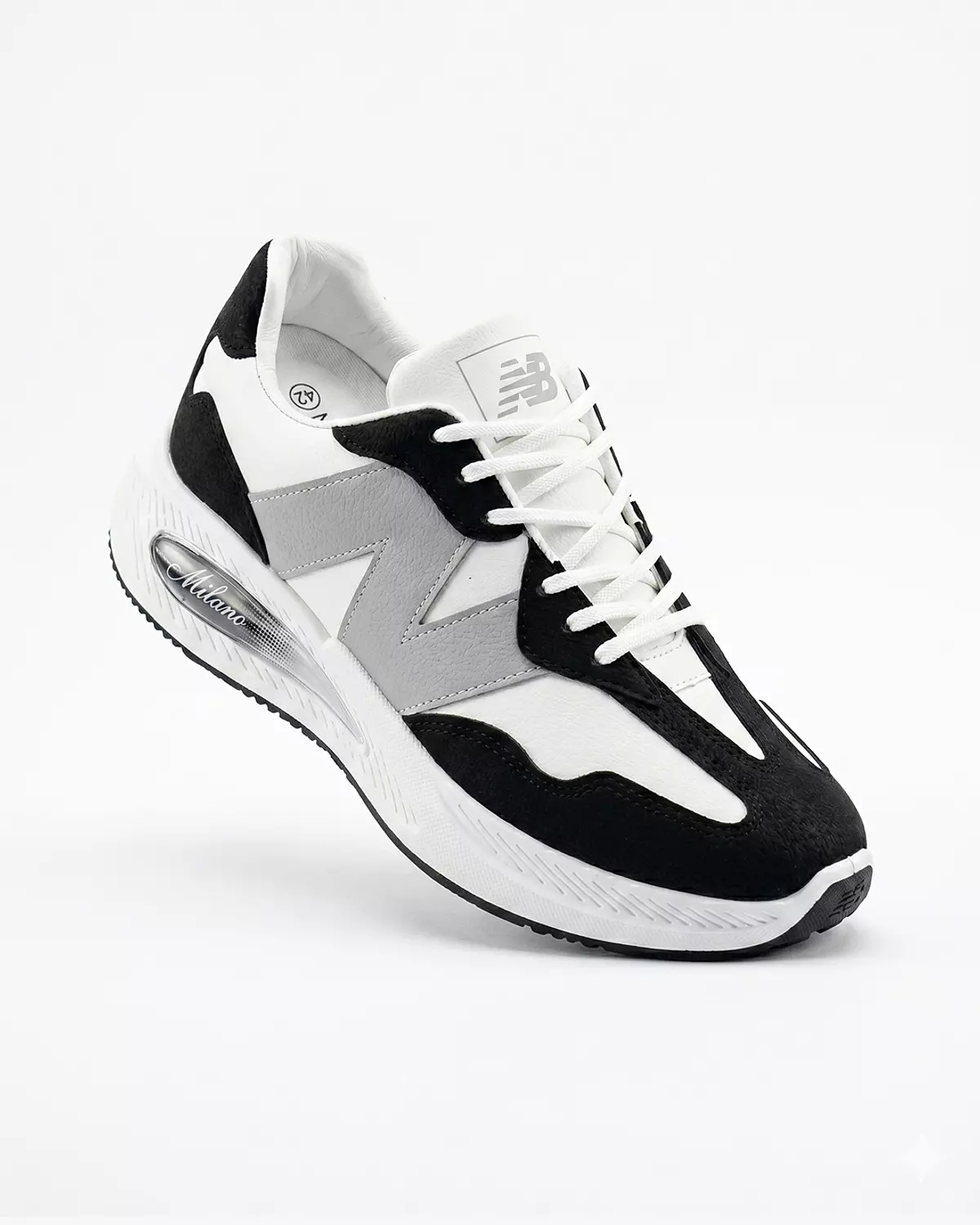 Men’s New Balance Shoes -Black ,Gray & White  hover image