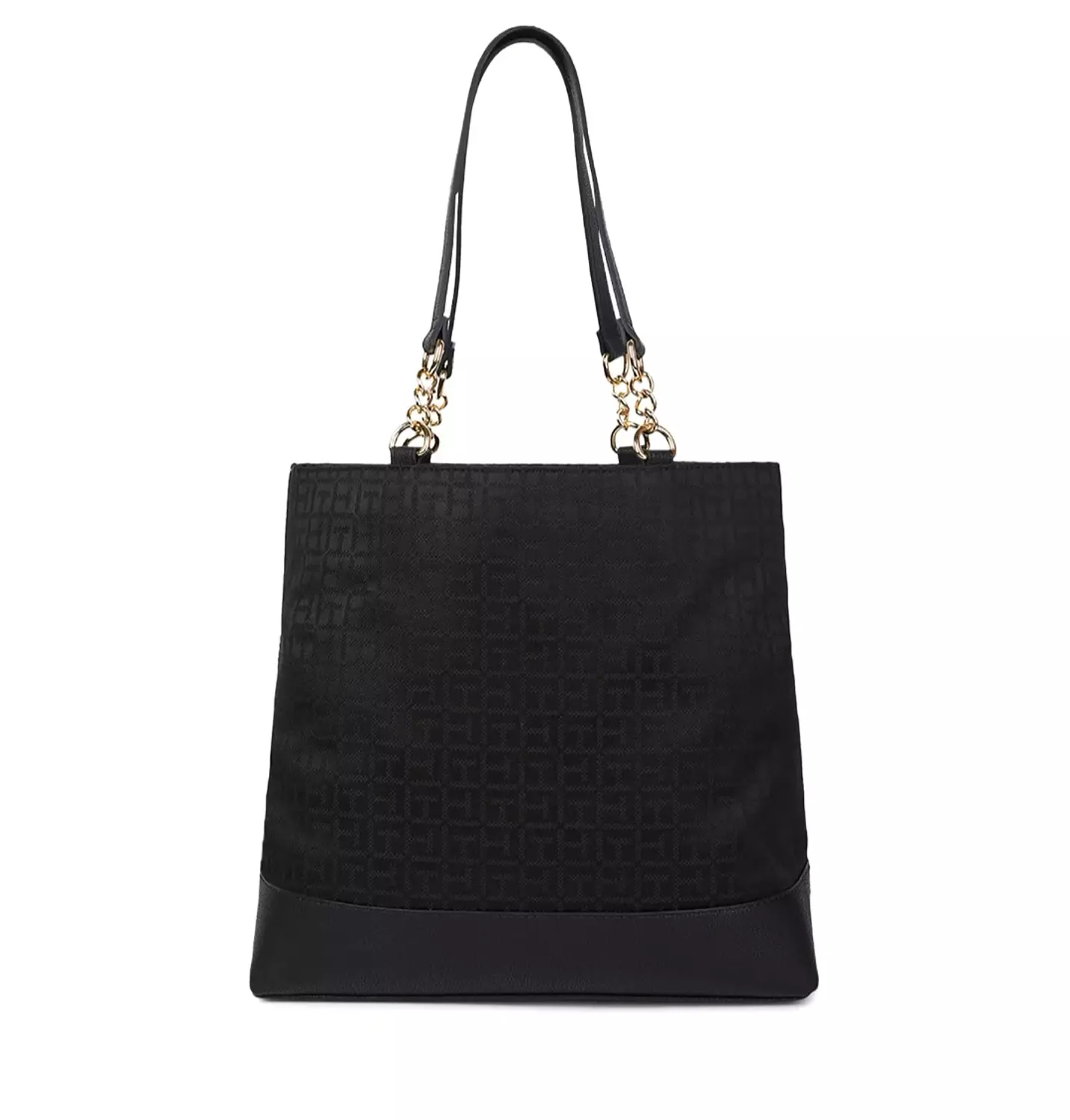 Tommy Hilfiger Signature Monogram Tote Bag _Black  2
