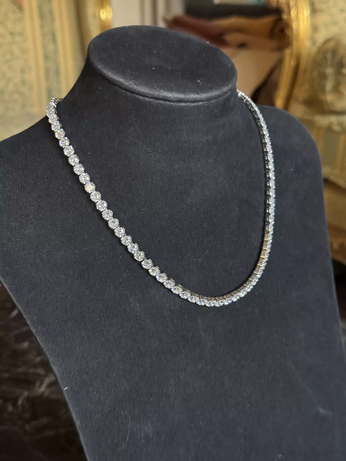 Silver Tennis Necklace ( Stock ) 1
