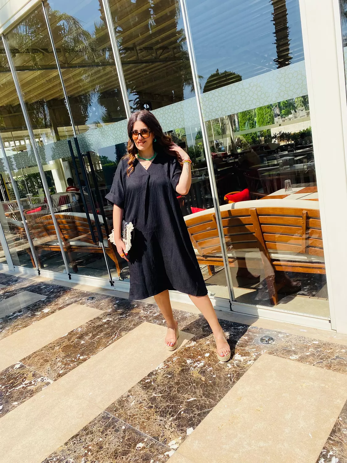 black oversized dress 1