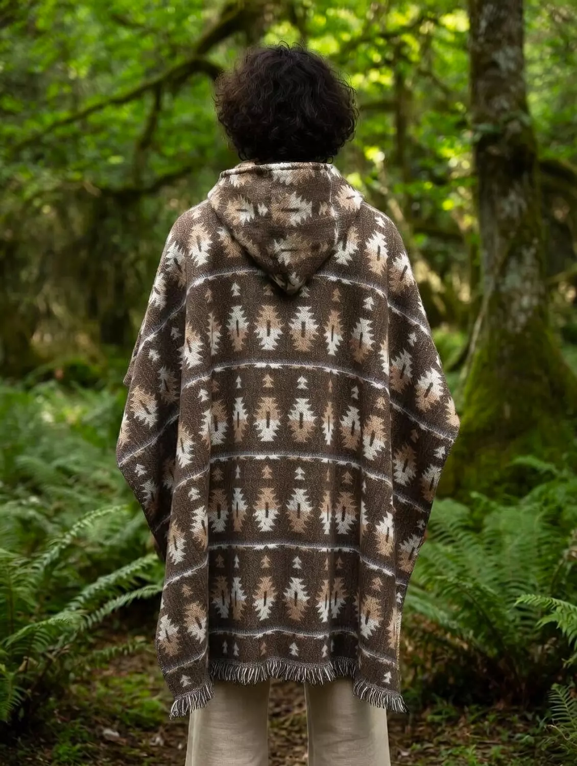 Earthy Tribal Patterned Poncho image