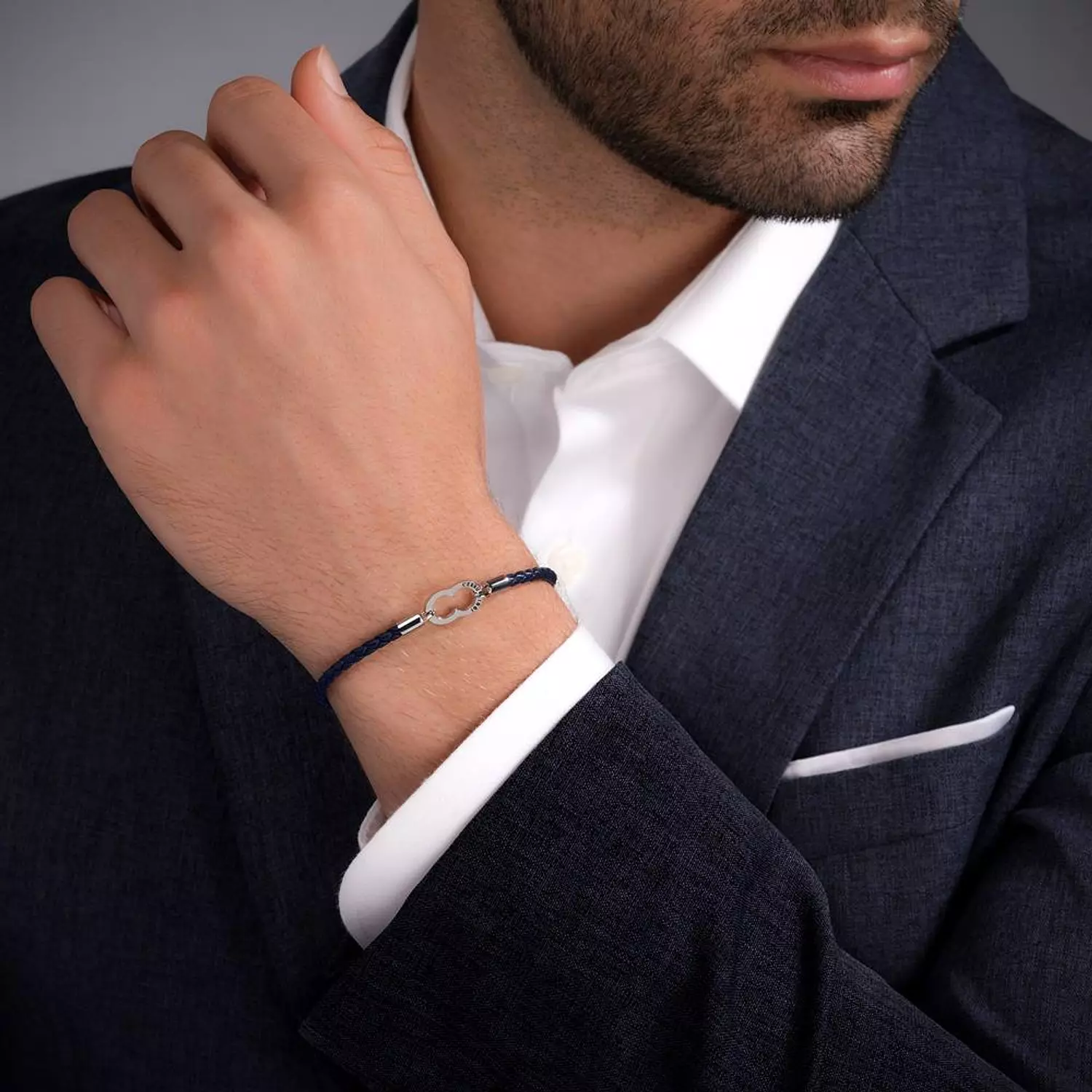 Cerruti 1881 Blue Logo Clasp Bracelet CIAGB0015104 3