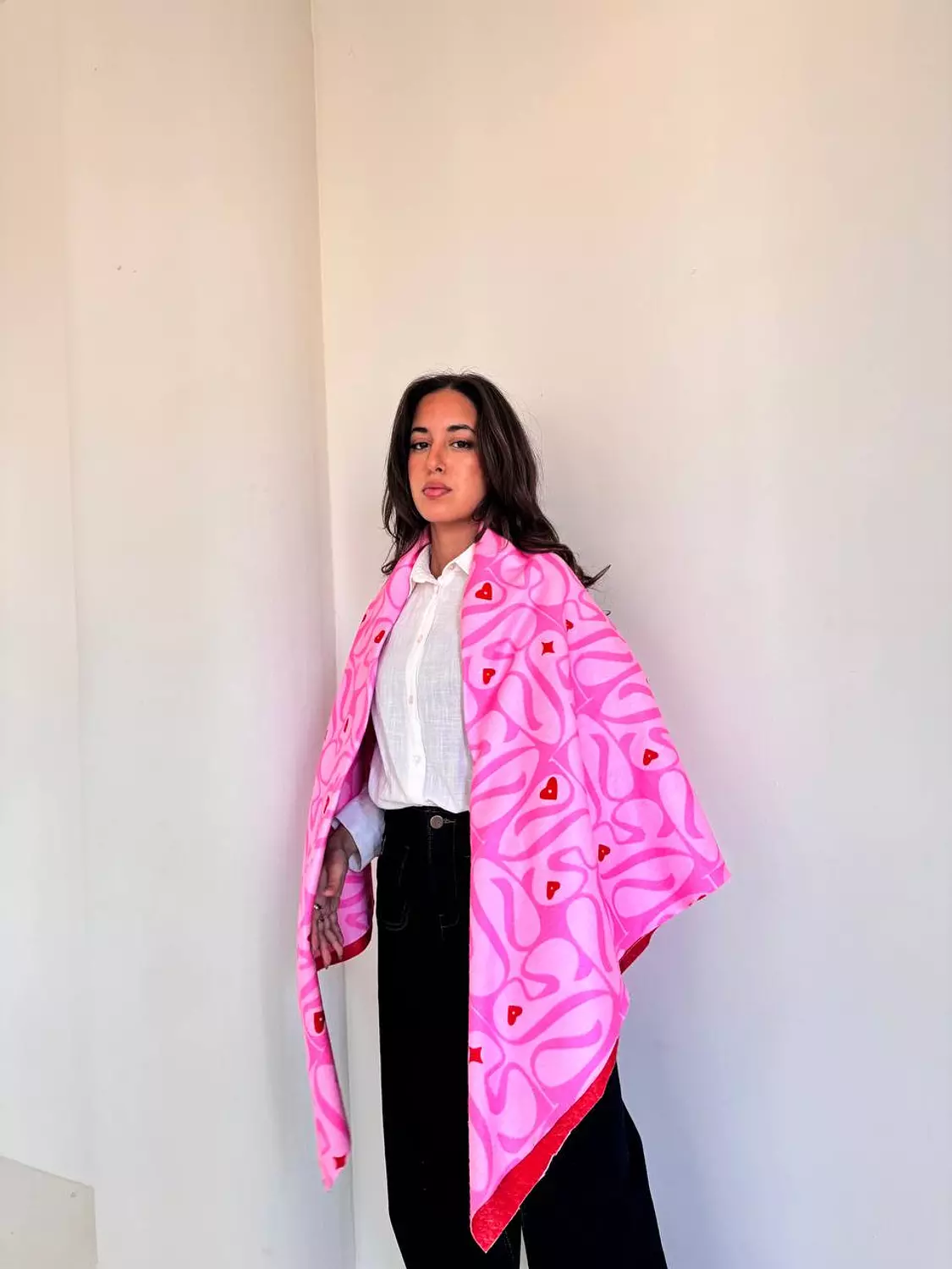 Double-Sided Pink Scarf 3