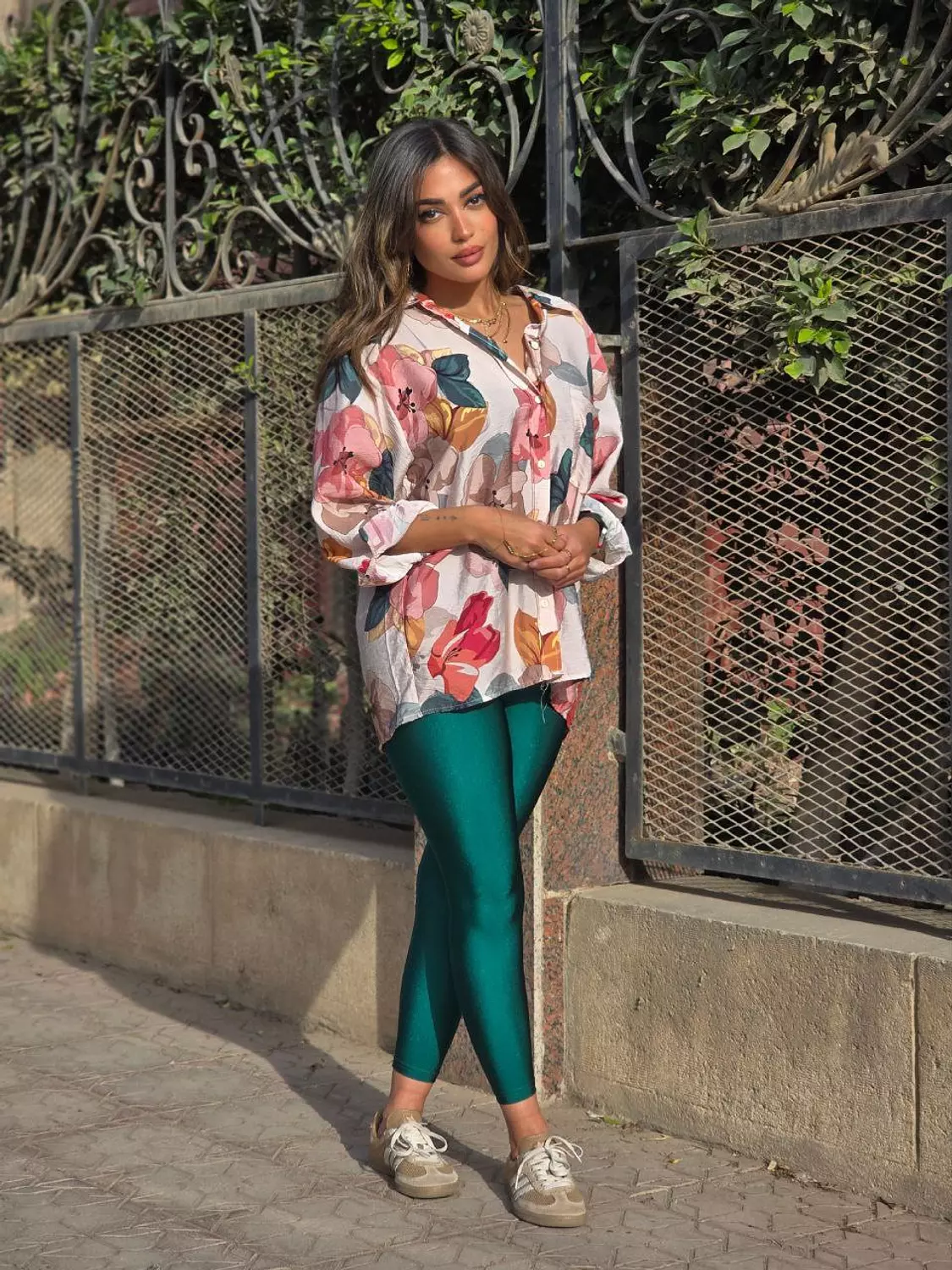 Zumurut Green Metallic Legging  2