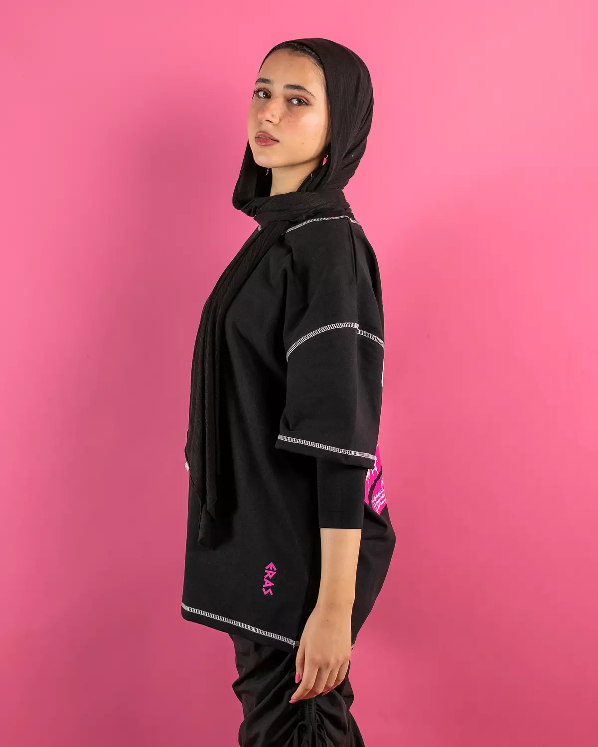 Black & Pink "WINGS" tee 2