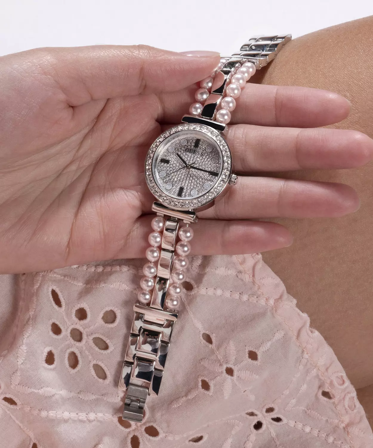 GUESS GW0531L1 ANALOG WATCH  For Women Silver Stainless Steel Polished Bracelet  7
