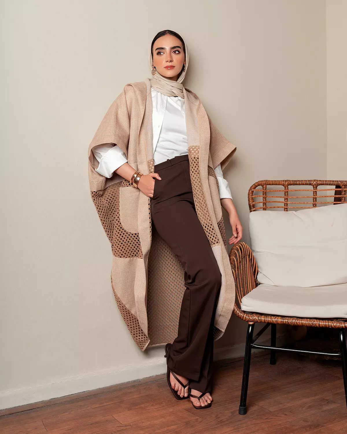 Boho Wrap - Rustic linen/ neutral tone edition 3