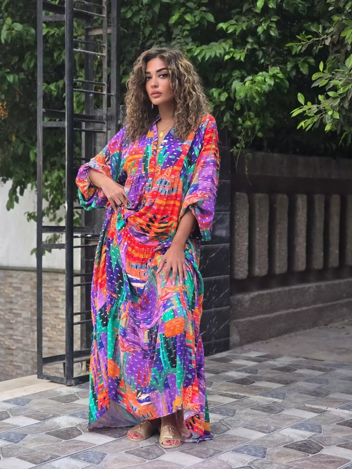 Multicolour purple dress 2