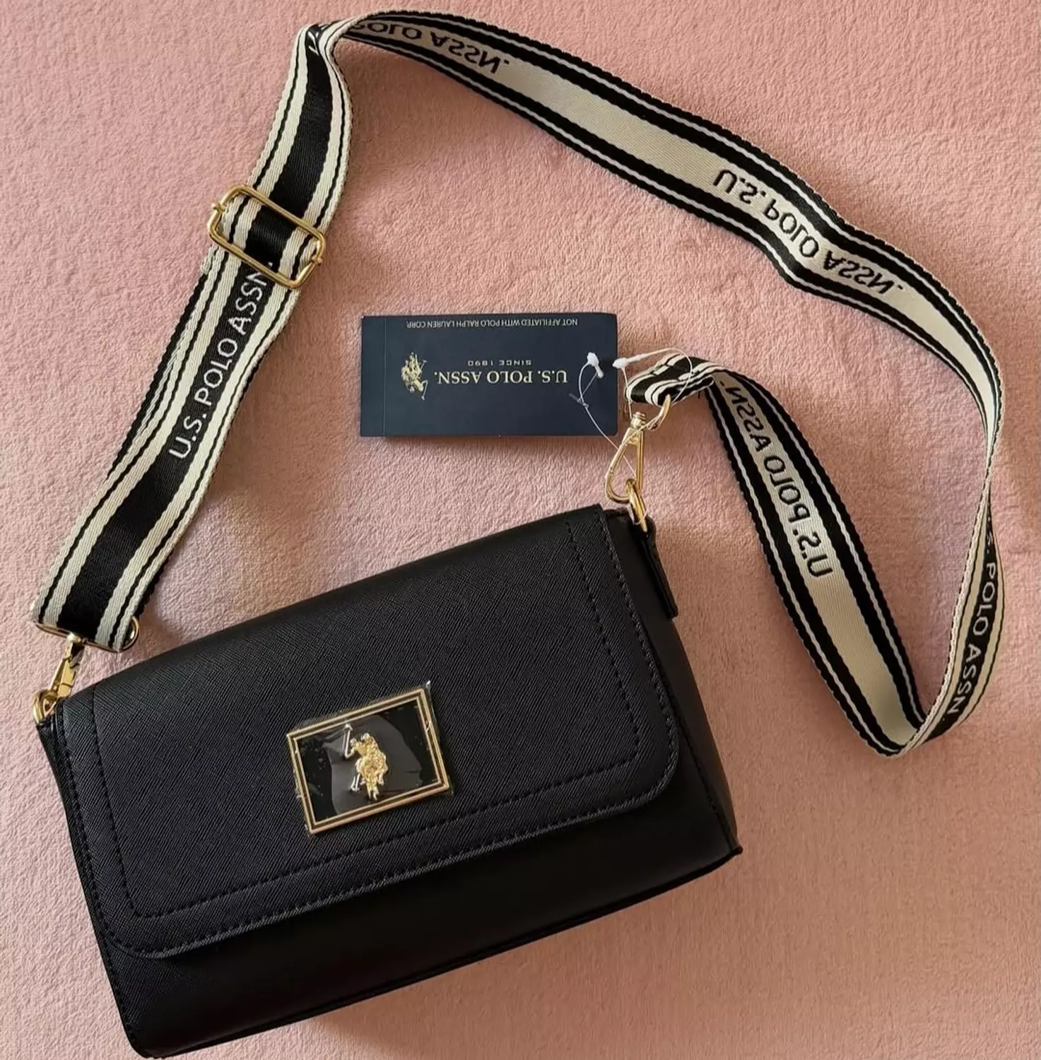 U.S polo Assn Black Crossbody Bag  2